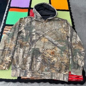 Y2K Carhartt Realtree Camo Full Zip Hoodie XL K289 size Large